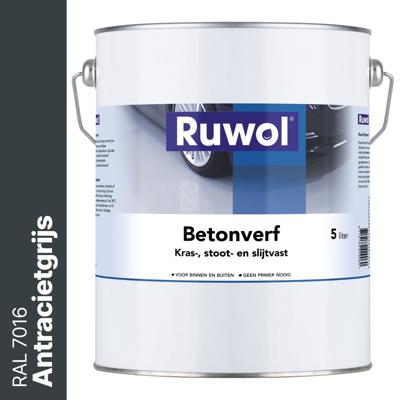 Ruwol Betonverf Antracietgrijs (RAL 7016) 5 liter