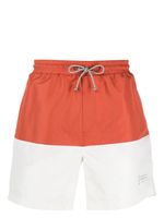Brunello Cucinelli short de bain à empiècements - Orange