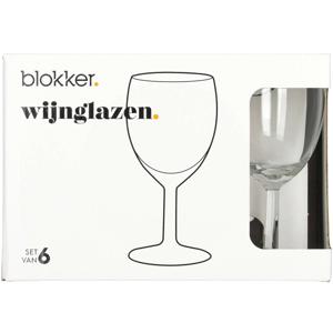 Blokker wijnglazen - set van 6 - 20cl