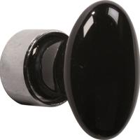 Meubelkn.pors.Ovaal 33mm MGN/zwart