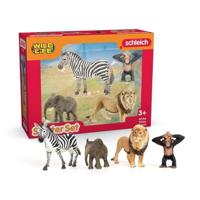 Mijn eerste Afrikaanse dierenbeeldjes, 4 beeldjes, Schleich 42721 Wilde dieren, vanaf 3 jaar