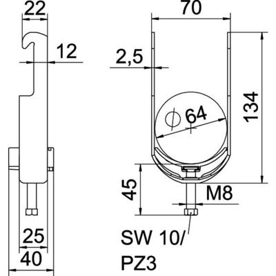 OBO Bettermann 1187956 Beugelklem 1 stuk(s)