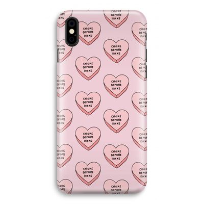 Chicks before dicks: iPhone Xs Volledig Geprint Hoesje