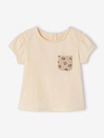 T-shirt met korte mouwen voor babymeisjes vanille