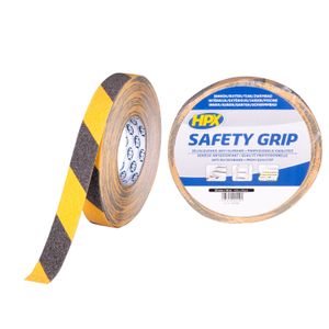 HPX Anti-slip tape | Zwart/Geel | 25mm x 18m - SY2518 | 12 stuks SY2518