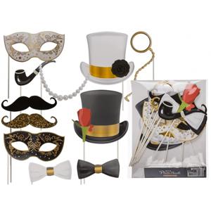 Foto props set - thema Glamour Party - 12 stuks - Photo Boot accessoires