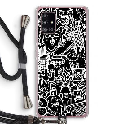 Vexx Black Mixtape: Samsung Galaxy A51 5G Transparant Hoesje met koord