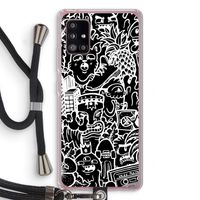 Vexx Black Mixtape: Samsung Galaxy A51 5G Transparant Hoesje met koord
