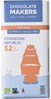 Chocolatemakers Reep tres hombres 52% melk cacaonibs & koffie bio