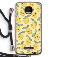 Citroenen: Motorola Moto Z Force Transparant Hoesje met koord Citroenen: Motorola Moto Z Force Transparant Hoesje met koord
