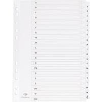 Pergamy tabbladen met indexblad, ft A4, 11-gaatsperforatie, A-Z met 20 tabs