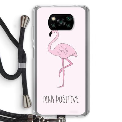 Pink positive: Xiaomi Poco X3 NFC Transparant Hoesje met koord