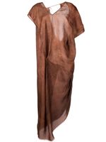 Uma Wang robe évasée à design asymétrique - Marron