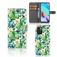 Xiaomi Redmi 10 Hoesje Orchidee Groen | Portemonnee hoesje
