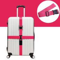 Cross Rainbow elastische telescopische tas bungee Bagage verpakking riem reizen bagage vaste riem (Rose rood)
