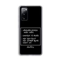 Mijn Motto's: Samsung Galaxy S20 FE / S20 FE 5G Transparant Hoesje
