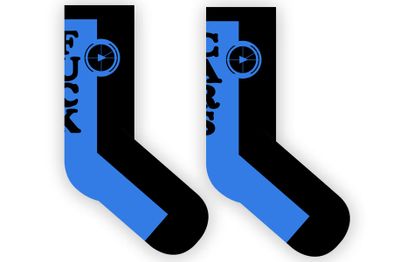 Rueda Festival Fuck Cars Fietssokken - Blauw Rueda Festival Fuck Cars Fietssokken - Blauw