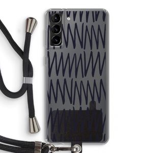 Marrakech Zigzag: Samsung Galaxy S21 Plus Transparant Hoesje met koord
