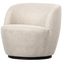 WOOOD Serra Draaifauteuil - Polyester - Off White - 75x70x69 - thumbnail