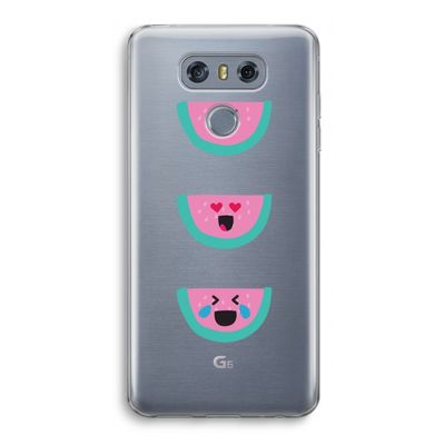 Smiley watermeloen: LG G6 Transparant Hoesje