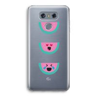 Smiley watermeloen: LG G6 Transparant Hoesje