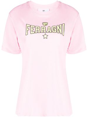 Chiara Ferragni t-shirt en coton à logo - Rose