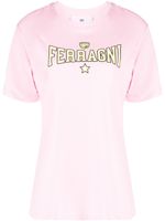 Chiara Ferragni t-shirt en coton à logo - Rose - thumbnail