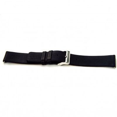 Horlogeband Universeel I105 Leder Zwart 24mm