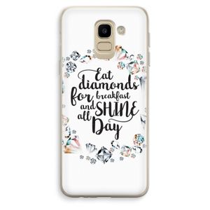 Diamonds: Samsung Galaxy J6 (2018) Transparant Hoesje