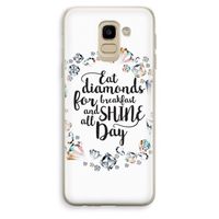 Diamonds: Samsung Galaxy J6 (2018) Transparant Hoesje