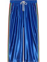 Gucci pantalon de jogging ample à bandes Web - Bleu - thumbnail