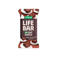 Lifefood Lifebar oatsnack pure chocolade hazelnoot bio 40 Gram