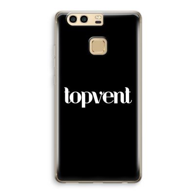 Topvent Zwart: Huawei P9 Transparant Hoesje