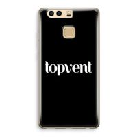 Topvent Zwart: Huawei P9 Transparant Hoesje