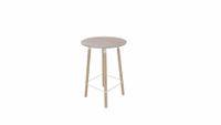 Tafel 9411 barhoogte - 80 cm. - Wit - Eiken Robson - Beuken naturel