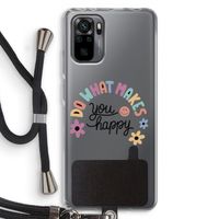 Happy days: Xiaomi Redmi Note 10 Pro Transparant Hoesje met koord