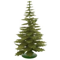 Kerstdecoratie kerstboom groen/eikenblad 35 cm   -