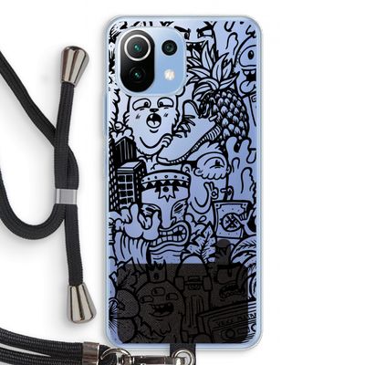Vexx Black Mixtape: Xiaomi Mi 11 Lite Transparant Hoesje met koord