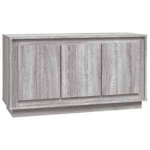 vidaXL Dressoir 102x35x55 cm bewerkt hout grijs sonoma eikenkleurig