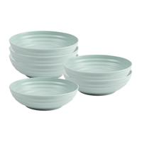 Plasticforte Soepkommen - 6x - D19 x H5.5 cm - groen - kunststof - onbreekbaar - servies