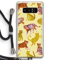Cute Tigers and Leopards: Samsung Galaxy Note 8 Transparant Hoesje met koord