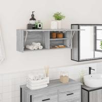 Badkamerwandkast 80x25x30 cm bewerkt hout grijs sonoma eiken