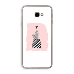 Zwart-wit cactus: Samsung Galaxy J4 Plus Transparant Hoesje