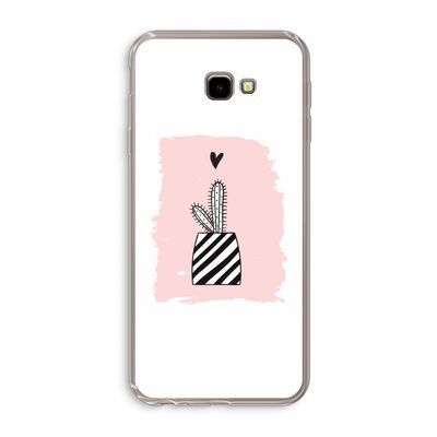 Zwart-wit cactus: Samsung Galaxy J4 Plus Transparant Hoesje