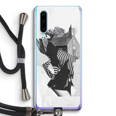 House: Huawei P30 Transparant Hoesje met koord