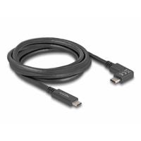 Delock 80038 USB-C-kabel USB-C stekker, USB-C stekker 2.00 m Zwart