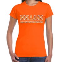 Oranje / Holland supporter t-shirt voor dames