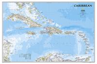 Wandkaart 20617 Caribbean - Caraïben, 91 x 61 cm | National Geographic