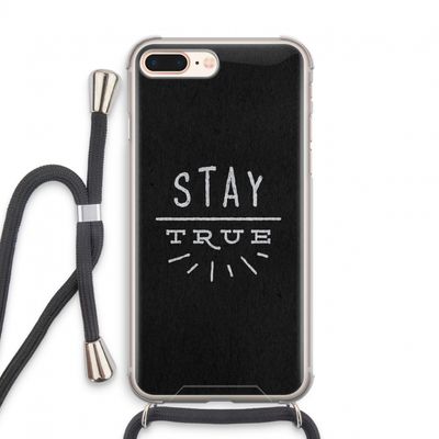 Stay true: iPhone 8 Plus Transparant Hoesje met koord
