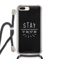 Stay true: iPhone 8 Plus Transparant Hoesje met koord